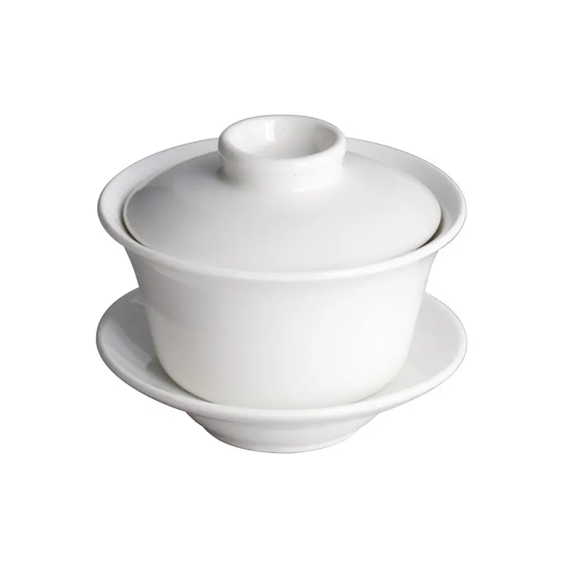 Royal White Bone China Chappei Tea Set: Cup, Saucer & Lid 1