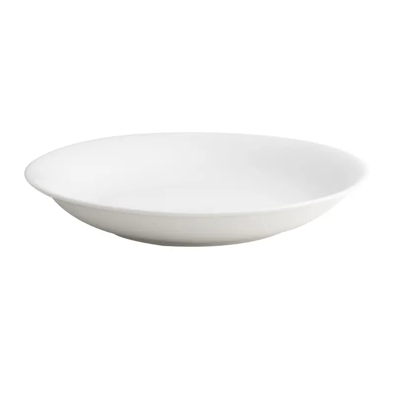 Royal White Bone China Deep Round Plate – Versatile Ceramic Dinnerware 1