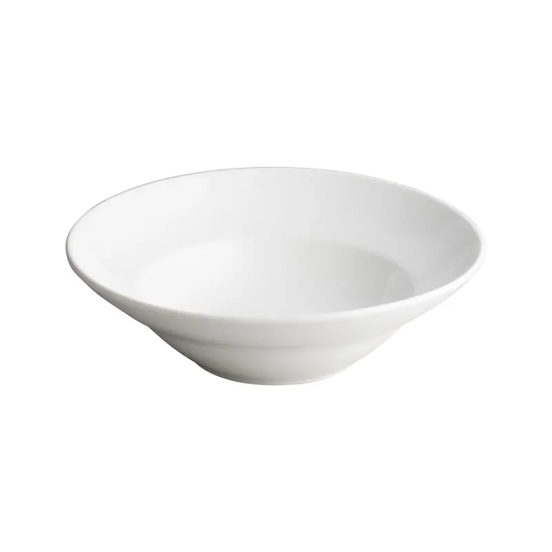 Royal White Bone China Deep Round Soup Plate – Generous Capacity & Refined Rim 1