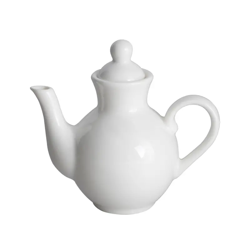 Royal White Bone China Dual-Use Soy & Vinegar Cruet – Lidded Ceramic Condiment Pot 1