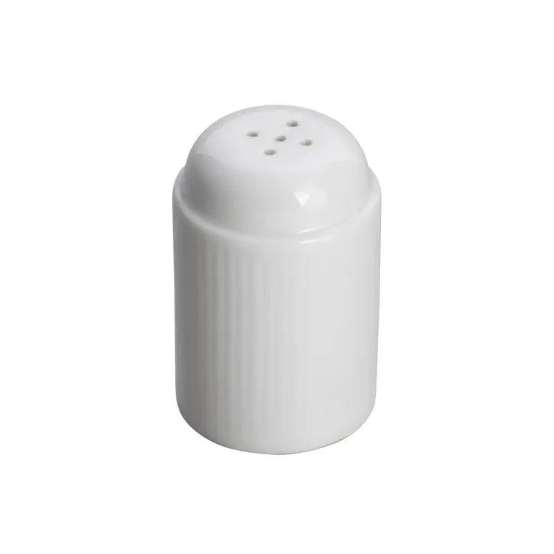 Royal White Bone China Pepper Shaker – 5-Hole Precision Dispenser 1