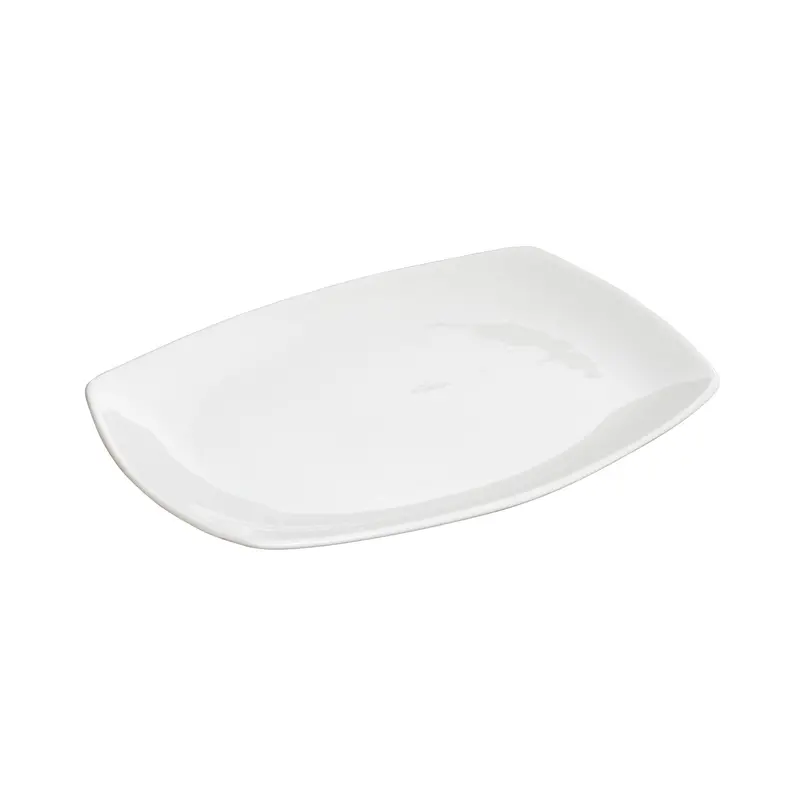 Royal White Bone China Rectangular Serving Plate – Clean Lines & Balanced Proportions 1