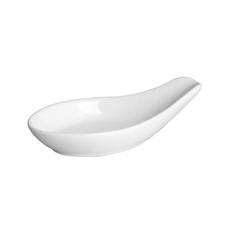 Royal White Bone China Spoon Rest – Elegant 8.5 × 4.6 Cm Kitchen Accessory 1