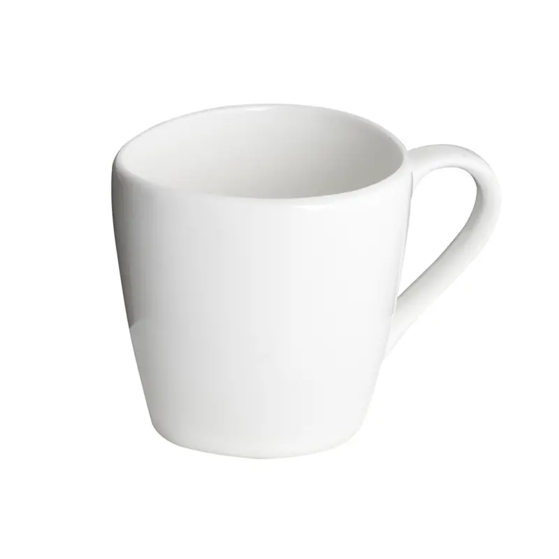 Royal White Bone China Triangle Mug For Tea Or Coffee (320 Ml, 13 Cm) 1