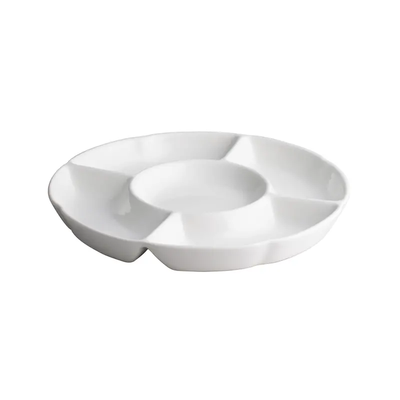 Royal White Five-Section Fruit Or Appetizer Plate 1