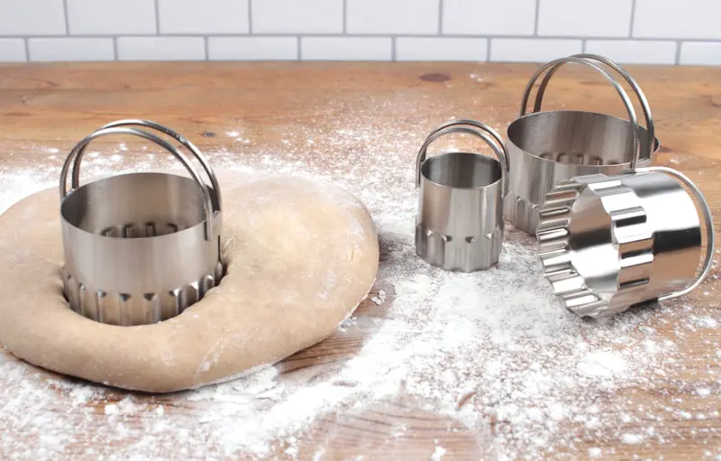 Rsvp Rippled Stainless Steel Biscuit Cutters Set 1