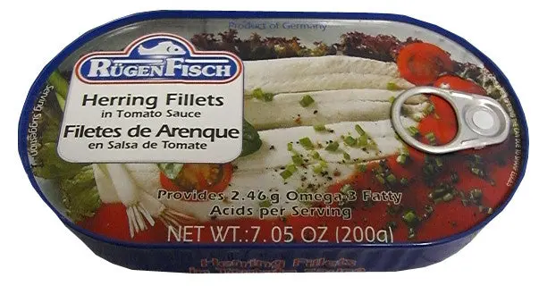 Rügenfisch Herring Fillets In Tomato Sauce – 200G 1