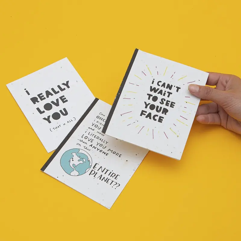 Seed-Embedded Plantable Greeting Cards 1