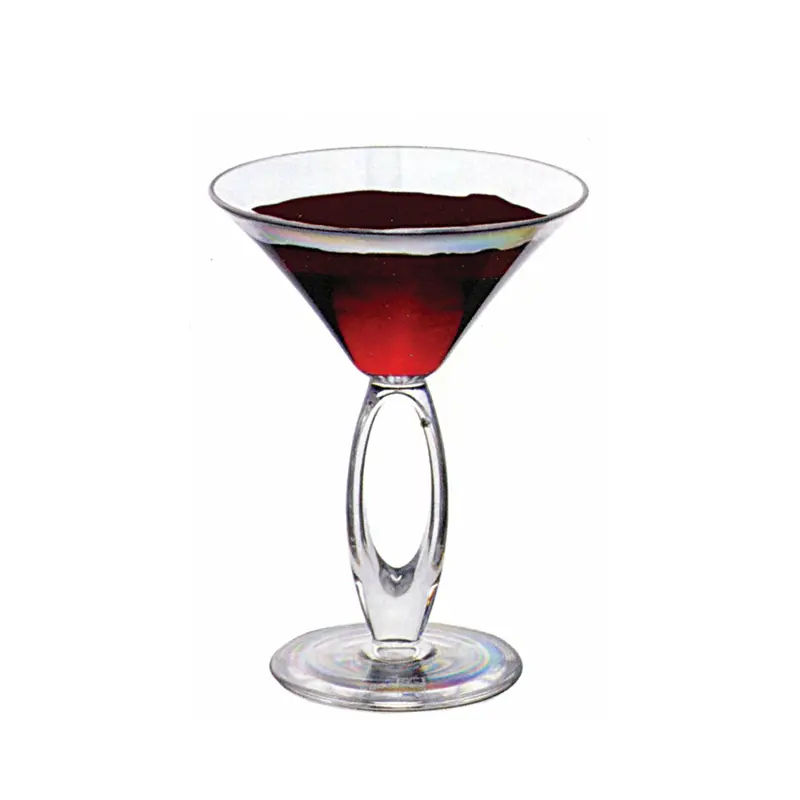 Set Of 6 Clear Martini-Style Polycarbonate Glasses 1