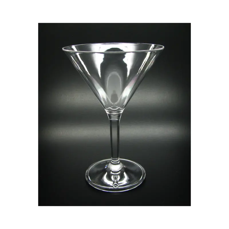 Set Of 6 Clear Polycarbonate Wine Or Martini Glasses 1