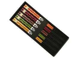 Set Of Five Natural Wooden Chopsticks 1