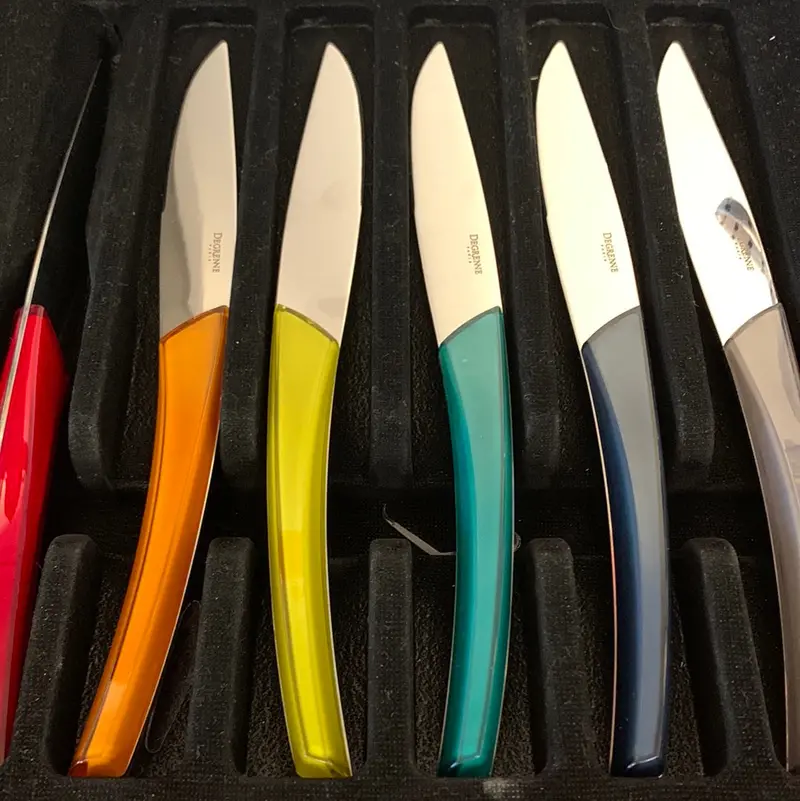 Set Of Six Colorful Steak Knives 1