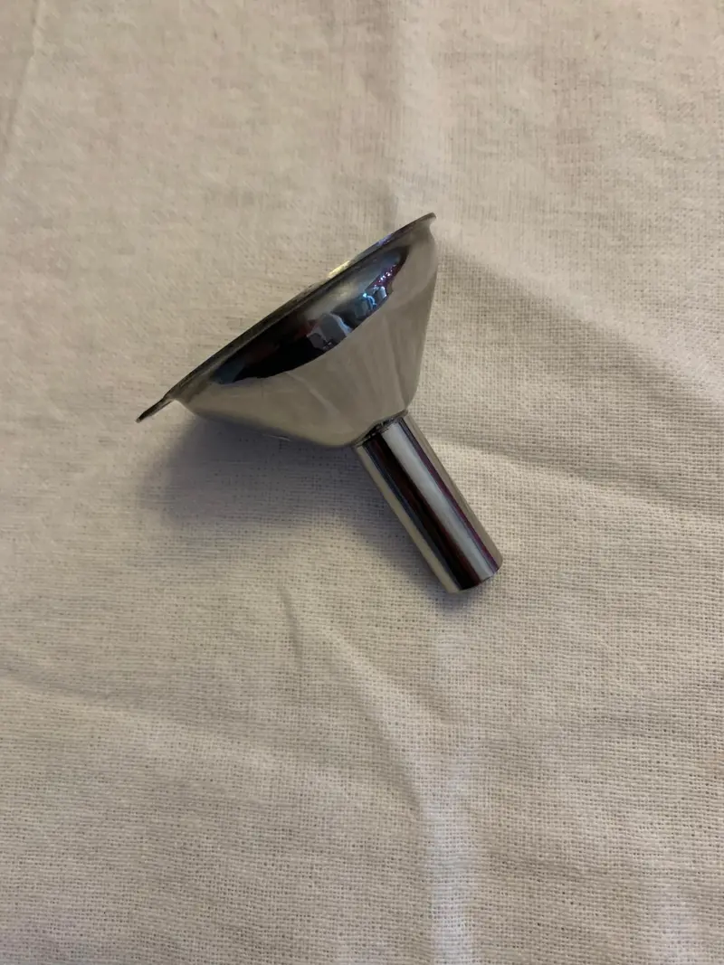 Set Of Small Stainless Steel Funnel Tools With Narrow Spouts 1
