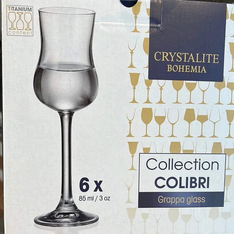 Six-Piece Grappa Tasting Glass Set 1