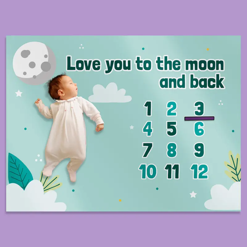Soft Moon-Themed Baby Blanket 1