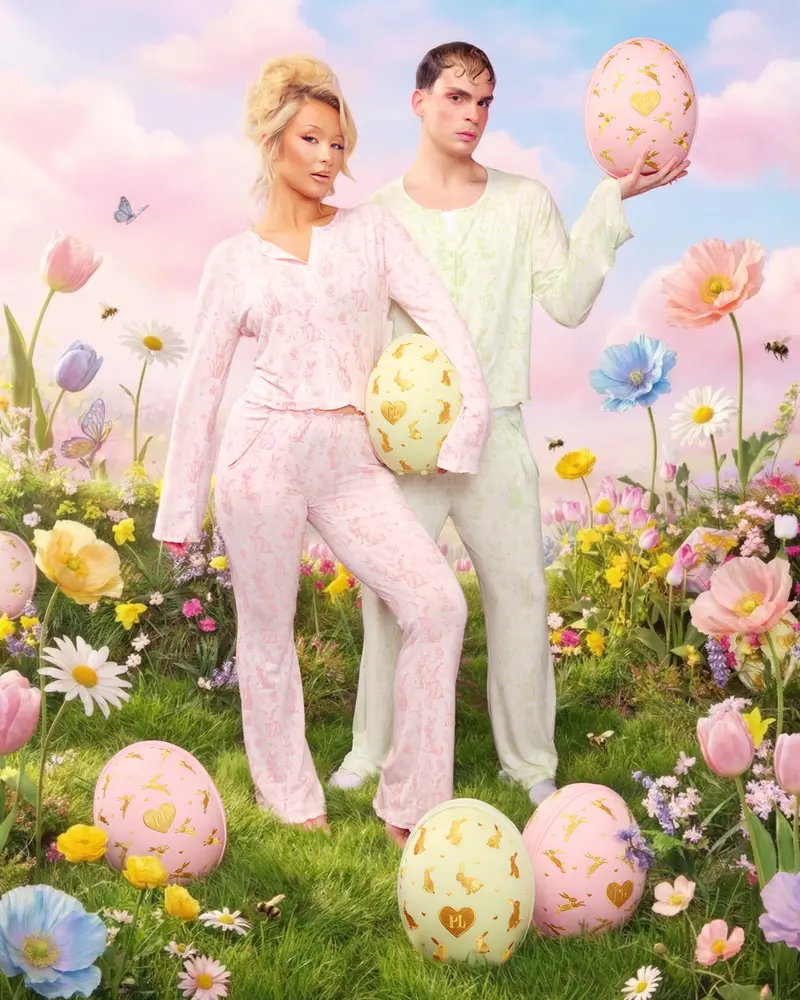 Somebunny Loves You Bunny-Themed Pajama Set 1