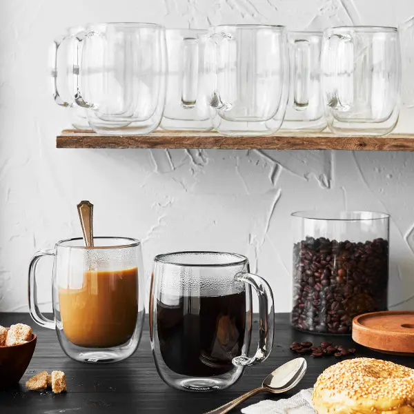 Sorrento Double-Wall Glass Set For Coffee Or Tea (2 Pcs) 1