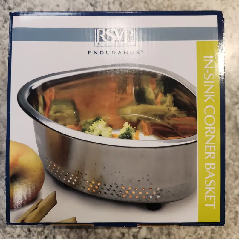 Space-Saving In-Sink Corner Organizer Basket 1