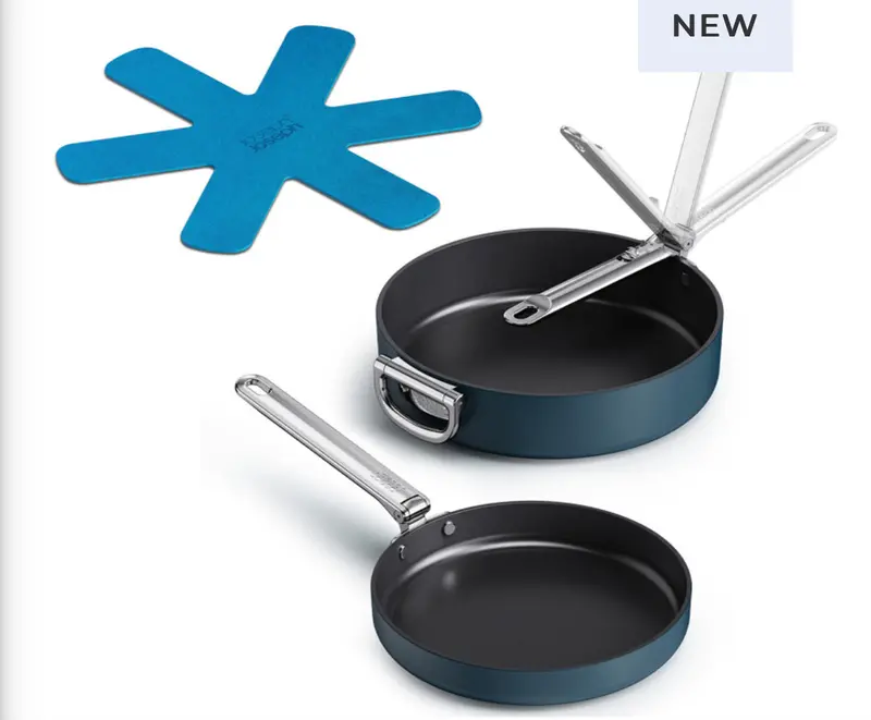 Space Two-Piece Frying Pan Set – Nested Stackable Non-Stick Cookware 1