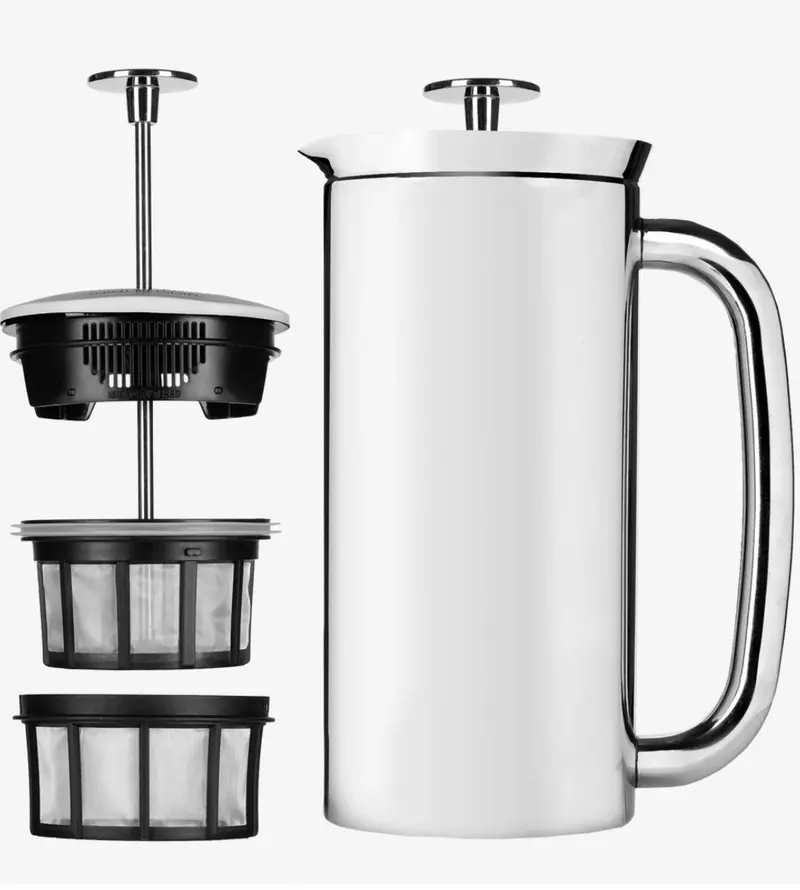 Stainless Steel Dual-Layer French Press With Double Filter 1