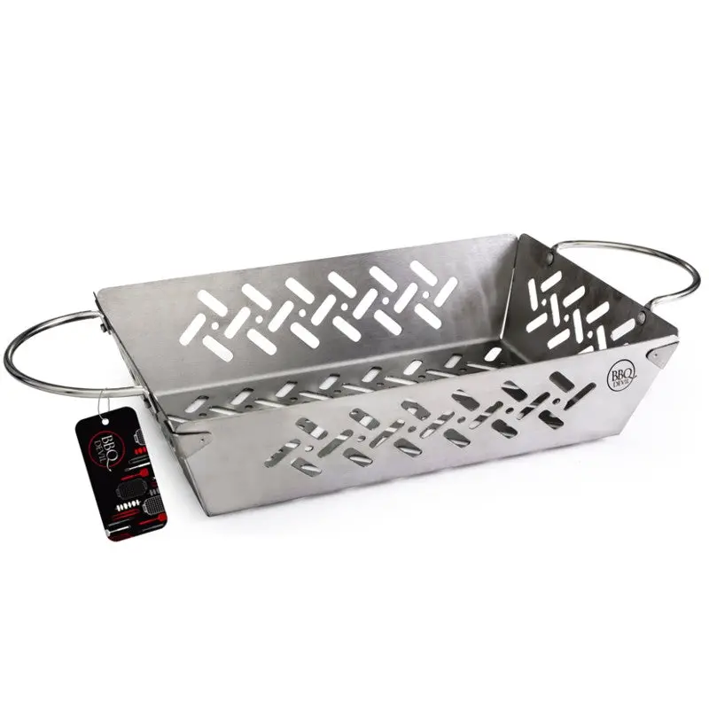 Stainless Steel Grill Basket – Reversible Non-Stick Surface 1