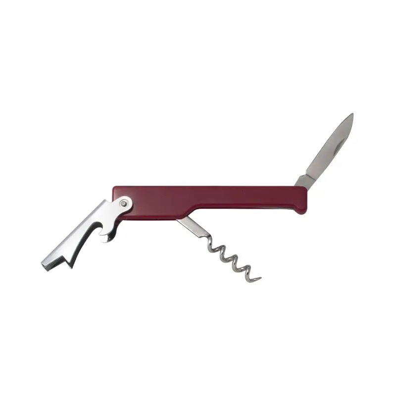 Stainless Steel Waiter’S Corkscrew – Vibrant Red Accent 1