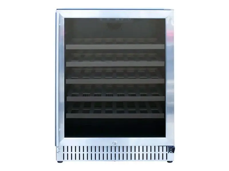 Summerset 24-Inch Outdoor Single-Zone Wine Cooler – Glass Front With Lock 1