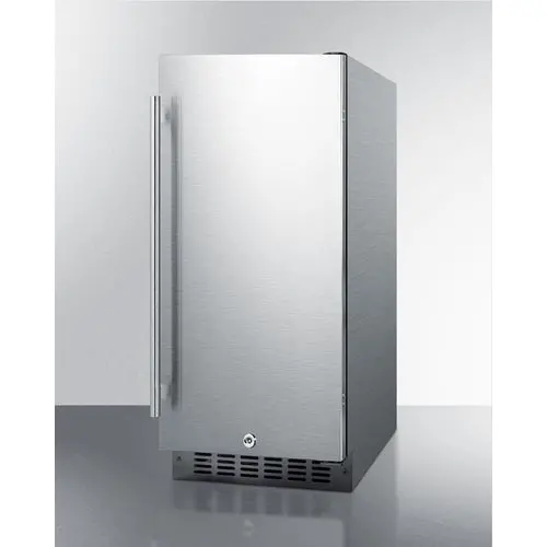 Summit 15" Outdoor Refrigerator – Compact Locking Solid Door 1