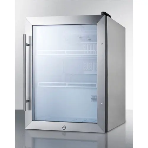 Summit 18-Inch Outdoor Beverage Center – Glass-Door Refrigerator With Lock 1