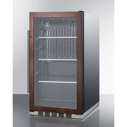 Summit 19-Inch Panel-Ready Outdoor Beverage Center – Customizable Glass Door 1