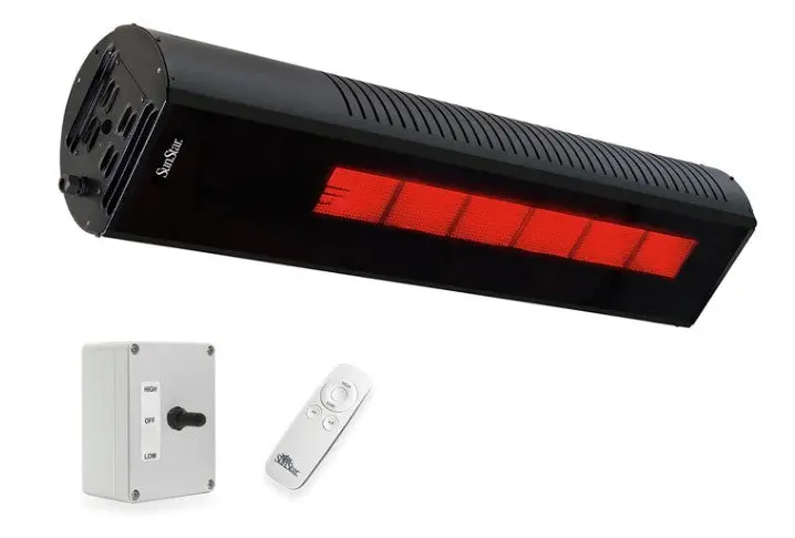 Sunstar Adjustable-Angle Infrared Heater (50K–34K Btu) With 3-Position Switch, Wireless Remote & Tilting Mount For 8–11 Ft Installations 1