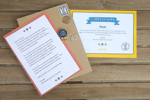 'Super Dad' Recognition Award Print 1