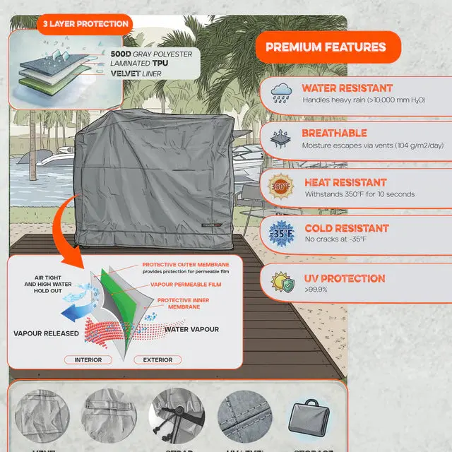 Tagwood Pro All-Weather Grill Cover For Bbq24Ss 1