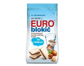 Takovo Euro Blokic Mini Chocolate-Hazelnut Bars, 140G Bag 1