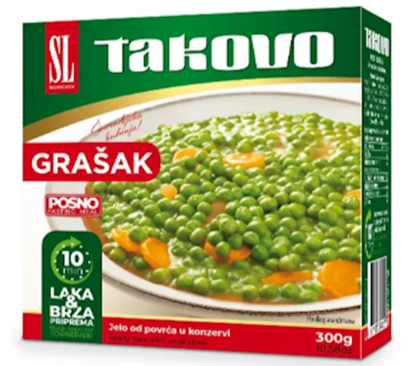 Takovo Lenten Green Peas – Orthodox-Friendly, Canned, 300G 1