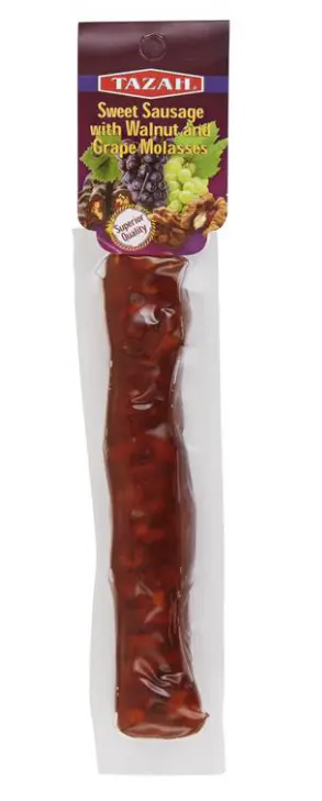 Tazah Grape Sucuk Candy With Walnut Pieces – 3.5Oz Bag 1