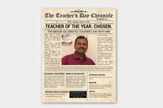 Teacher'S Day Memory Chronicle Booklet 1