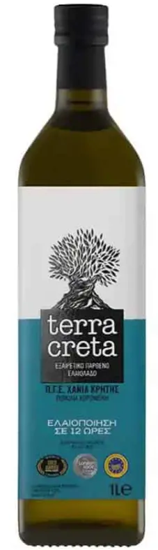 Terra Creta Extra Virgin Olive Oil – 1L Blue Glass Bottle 1