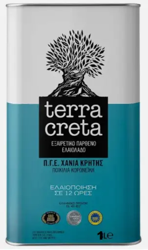 Terra Creta Extra Virgin Olive Oil – 1L Blue Tin 1