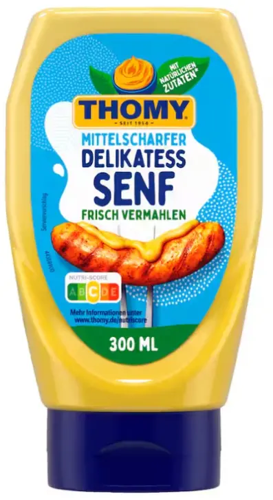 Thomy Delikatess Mild Yellow Mustard – 300Ml Squeeze Bottle 1