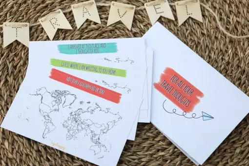 Thoughtful Travel-Themed Postcard Set 1