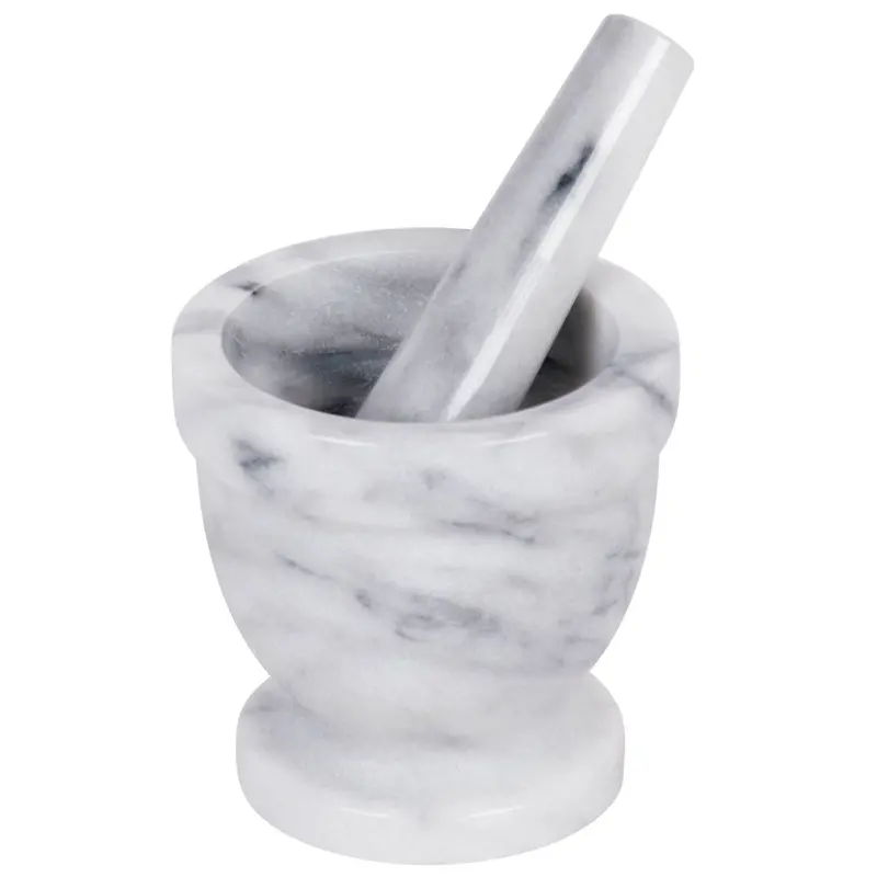 Thunder Group Marble Mortar And Pestle Set, 4 In × 4 In 1