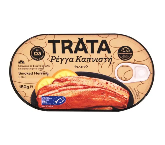 Trata Smoked Herring Fillets In Olive Oil – 150G Tray 1