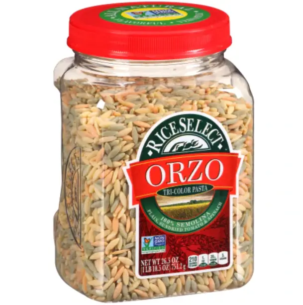 Tri-Color Orzo Pasta – 26.5 Oz Dry Pasta 1