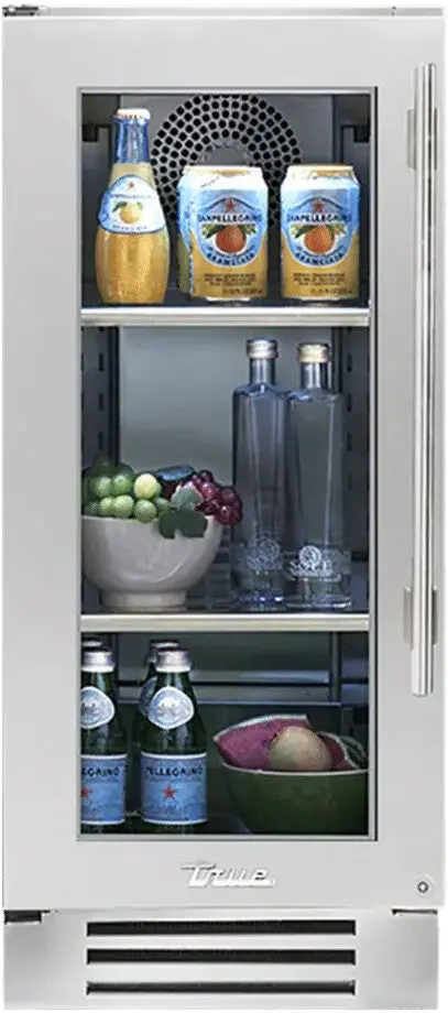 True 15-Inch Outdoor Refrigerator – Locking Glass-Door Design 1
