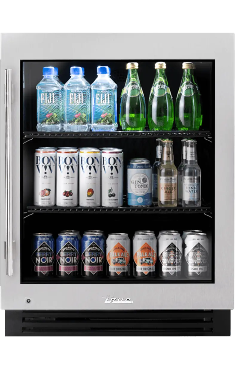 True Residential 24" Outdoor Locking Glass-Door Refrigerator 1