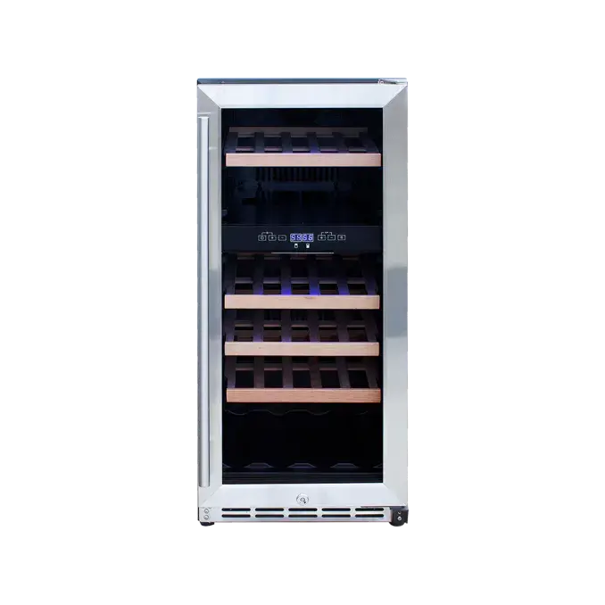 Trueflame 15-Inch Outdoor Wine Cooler With Full-View Glass Door And Secure Lock 1