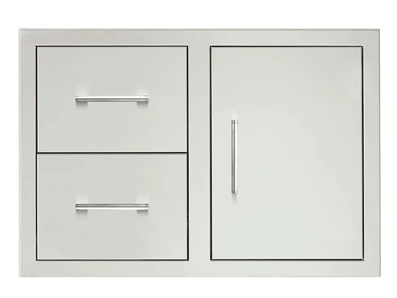 Trueflame 33-Inch Two-Drawer + Access Door Masonry Frame Return Assembly 1