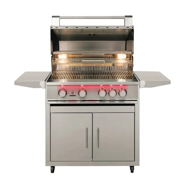 Trueflame Deluxe Grill Cart – Space-Saving Knock-Down Unit With Fold-Down Shelves (For Tf25 & Tfe25 Models) 1