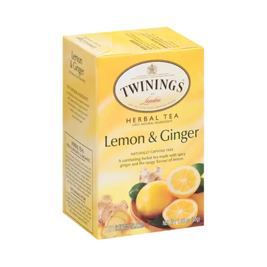 Twinings Lemon & Ginger Herbal Tea – 30G (1.06 Oz) Box 1